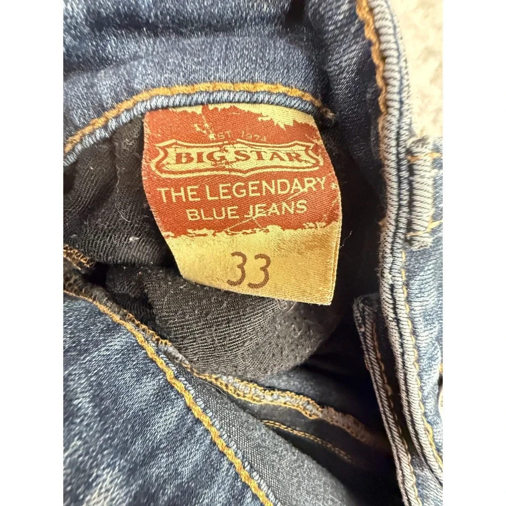 Big Star Alex Skinny Jeans Women's 33‎ Blue (fits 32x30) Stretch Mid-Rise